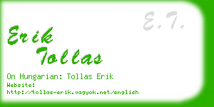 erik tollas business card